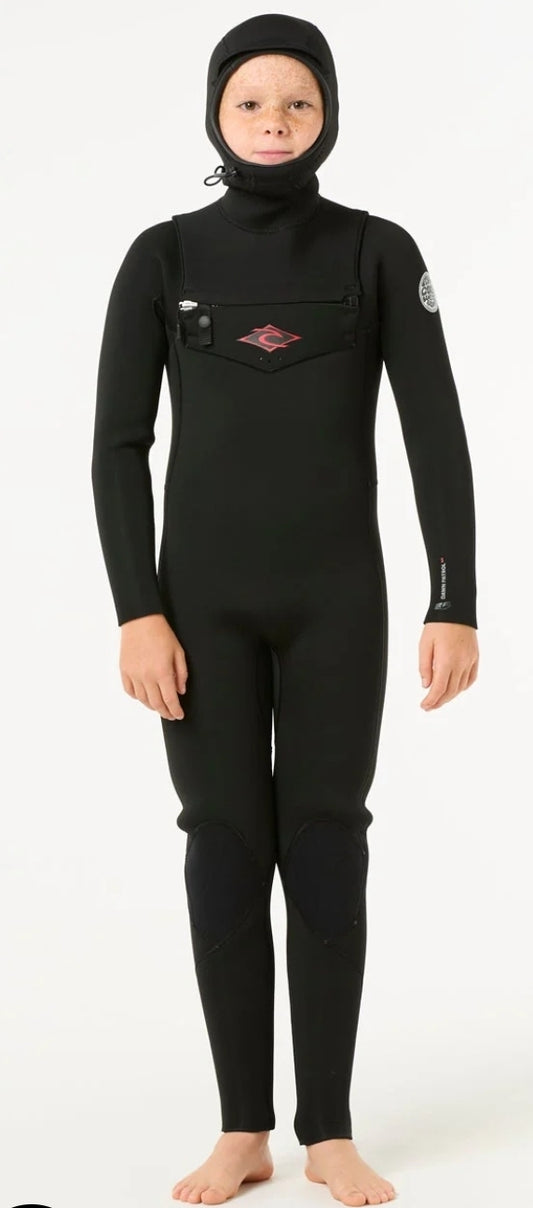 Rip Curl Jr Dawn Patrol Hooded 54 chest zip wetsuit